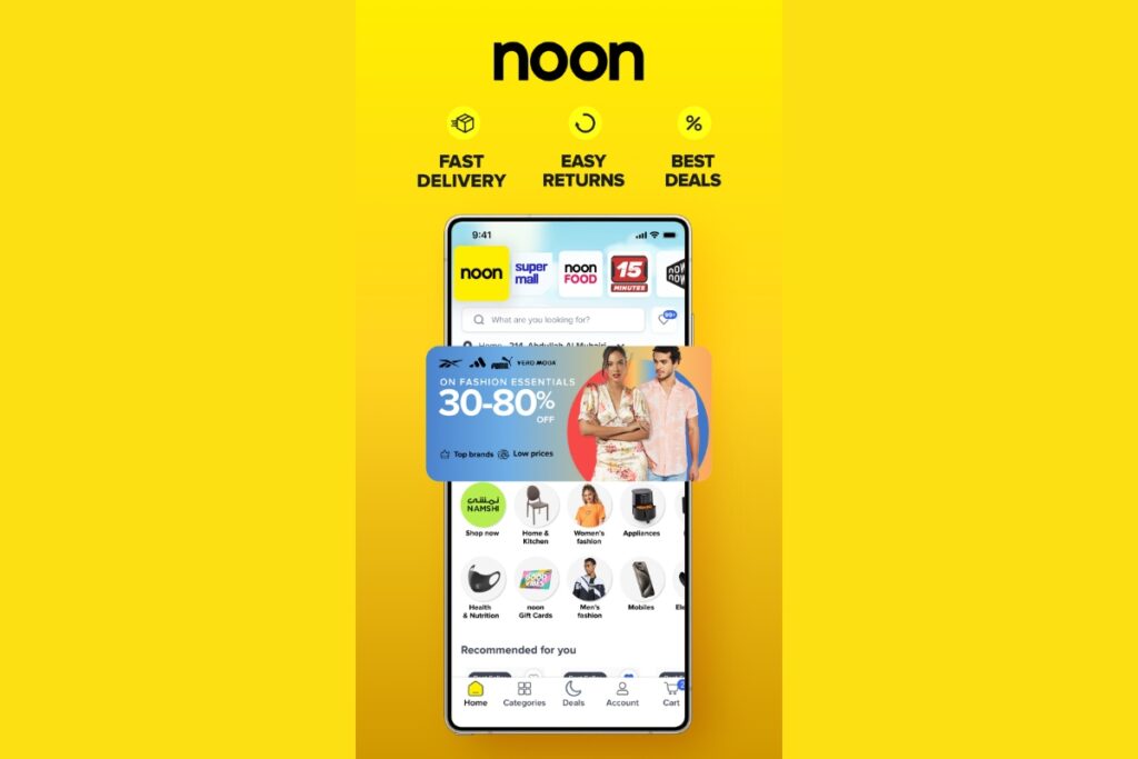 Noon shopping apps in Dubai