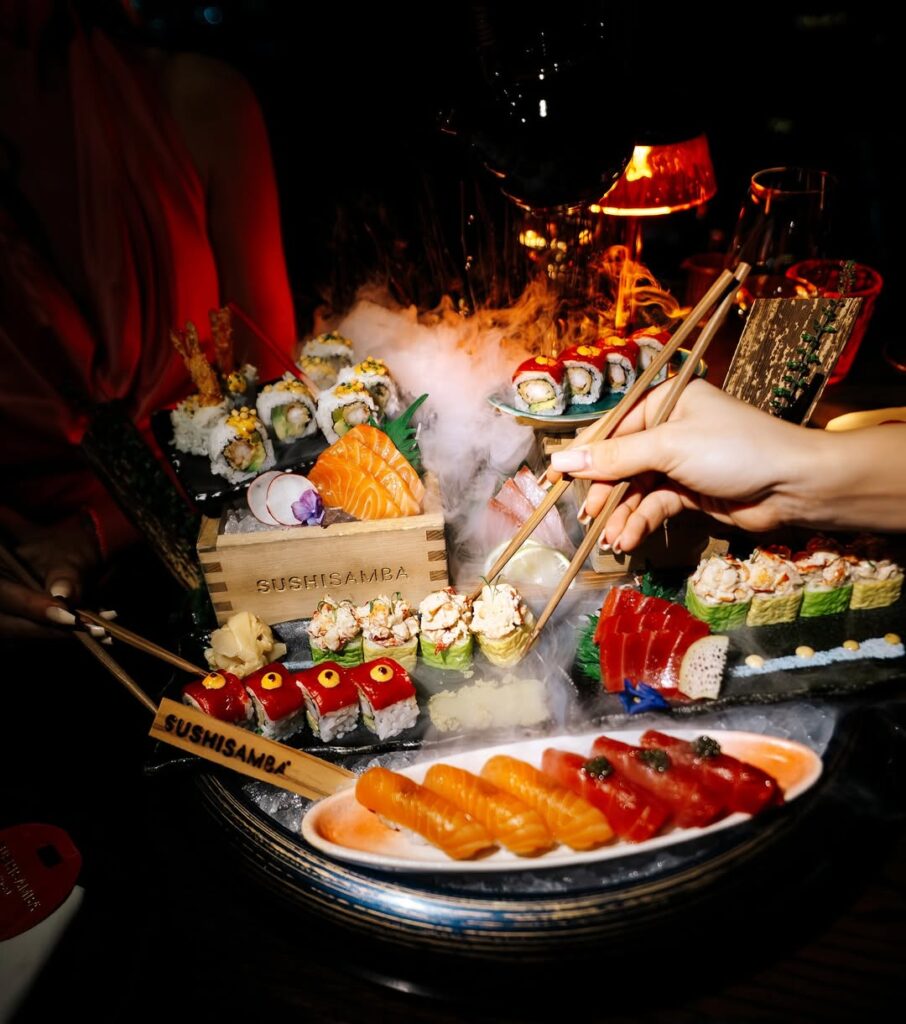 best sushi buffet in Dubai is at Sushisamba Dubai.