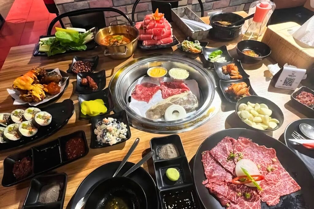 Korean BBQ restaurant in Dubai serving grilled beef and side dishes
