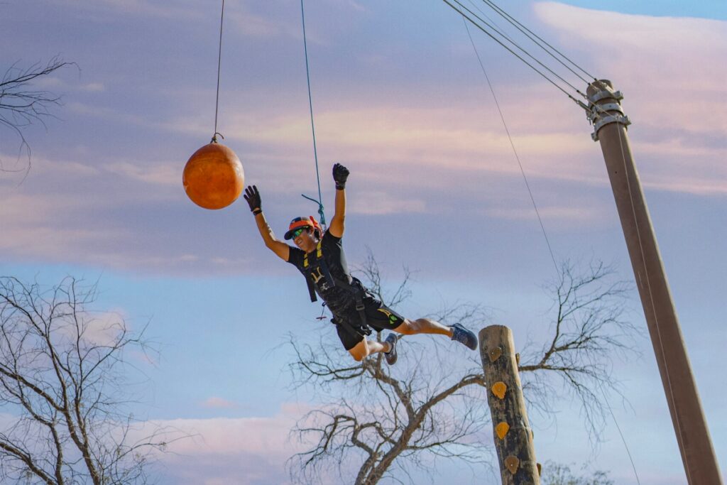 Adventure zipline and rope course at Aventura Parks Dubai