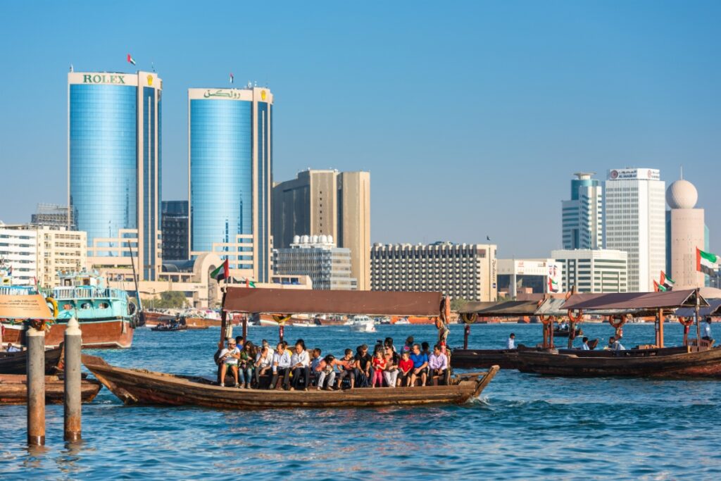 what to do in dubai on a budget Traditional abra boat crossing Dubai Creek