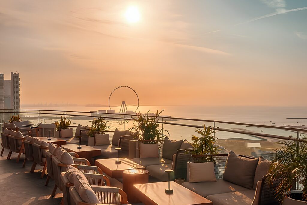 Attiko rooftop sundowners at W Dubai Mina Seyahi