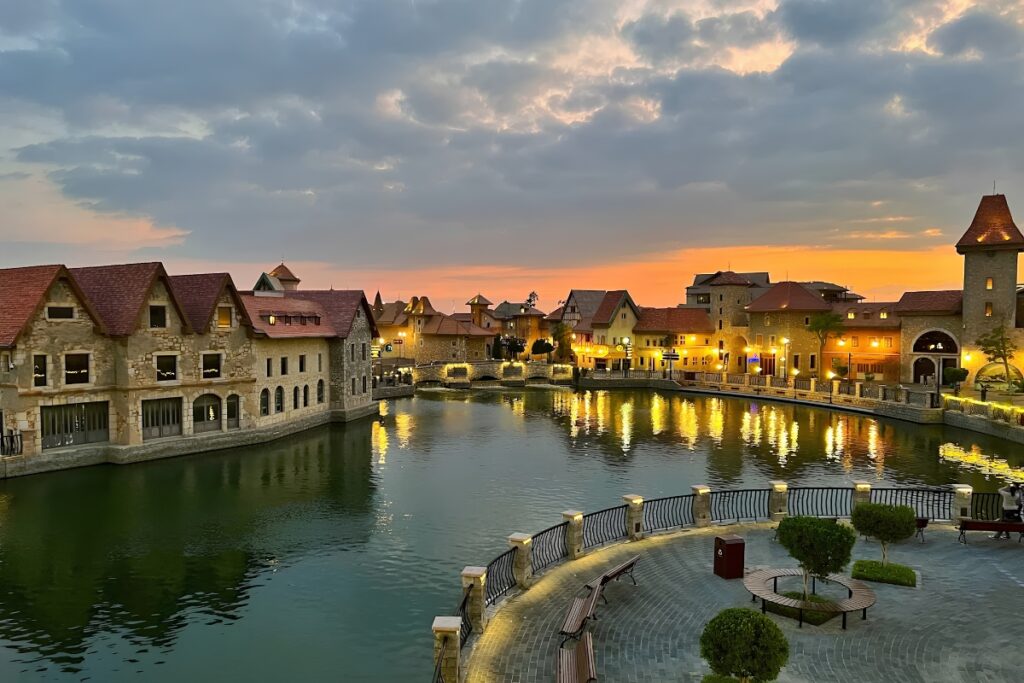 French village-inspired streets at Riverland Dubai