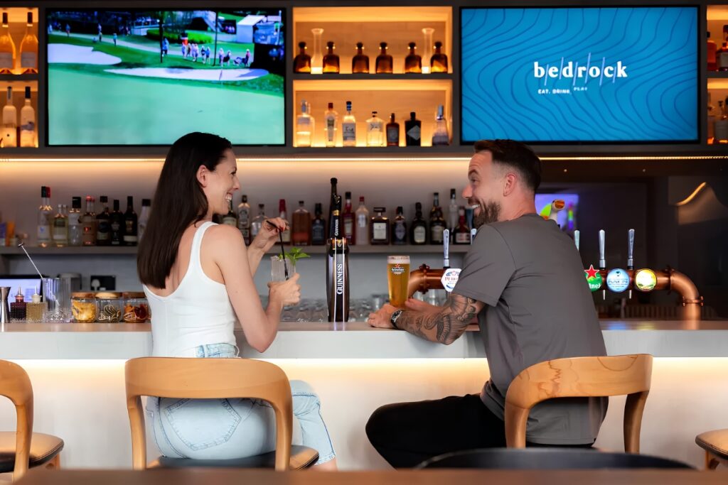 Bedrock sports bar Dubai Marina traditional sports bar