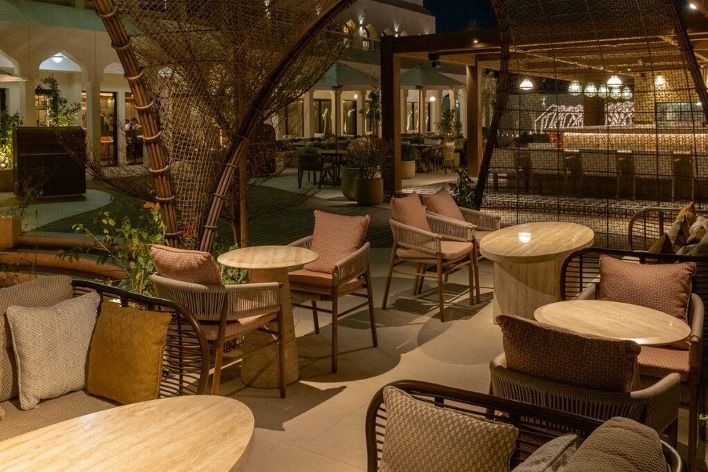 Emirati-inspired dining room at Gerbou Dubai