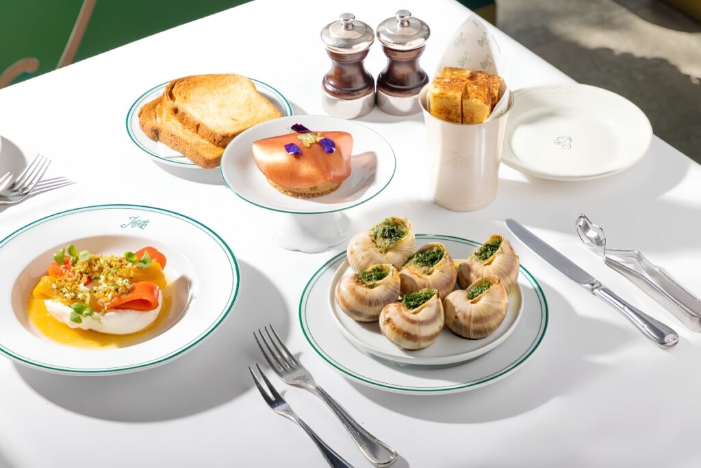 Elegant French breakfast at Josette Dubai