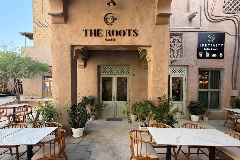 The Roots Cafe in Al Seef overlooking Dubai Creek