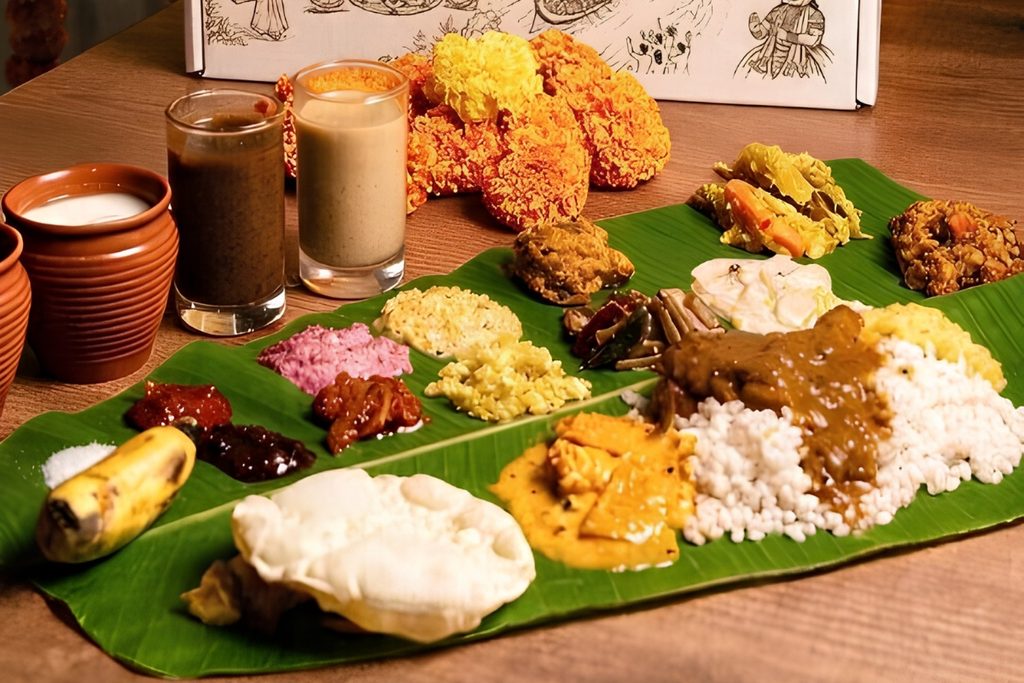 Onam Sadhya in Dubai 2026 served on a traditional banana leaf