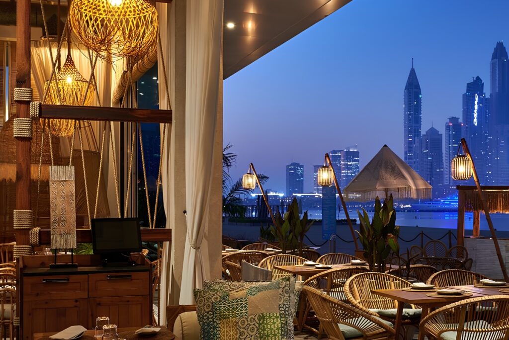 Koko Bay restaurant overlooking West Beach Dubai