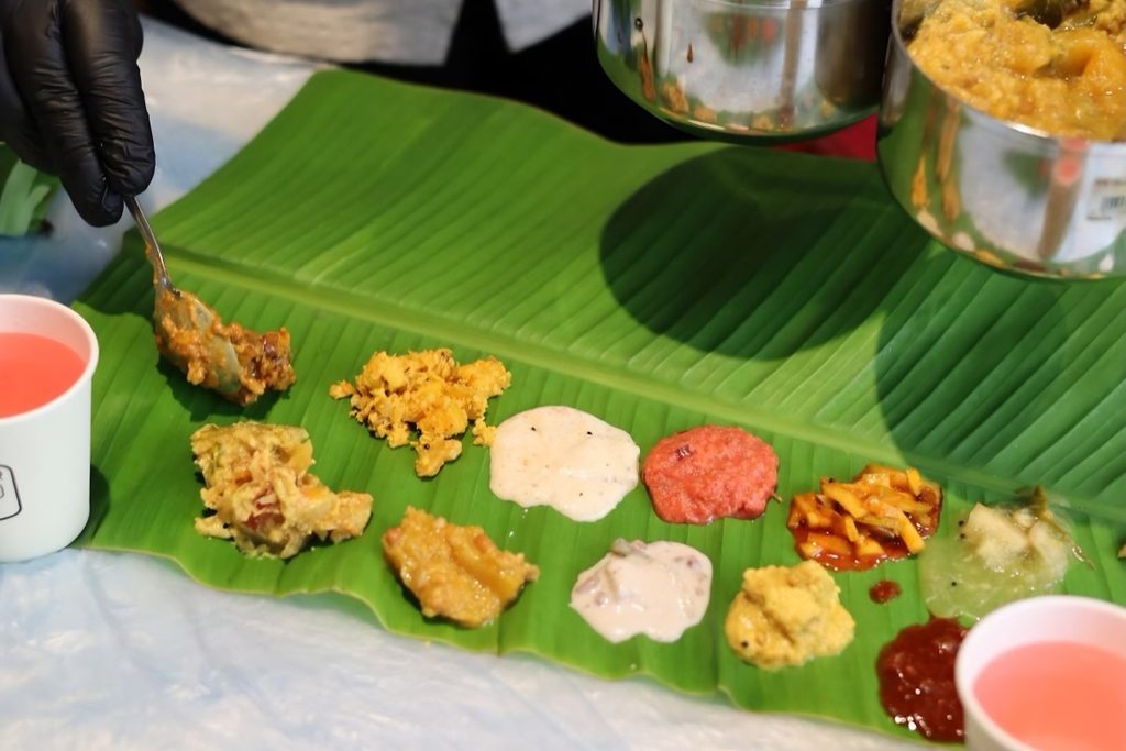 Best Onam Sadhya in Dubai served on banana leaf