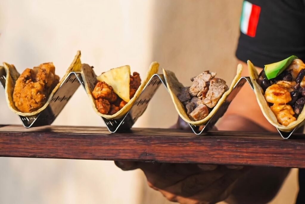 Traditional Mexican tacos at Maria Bonita Dubai
