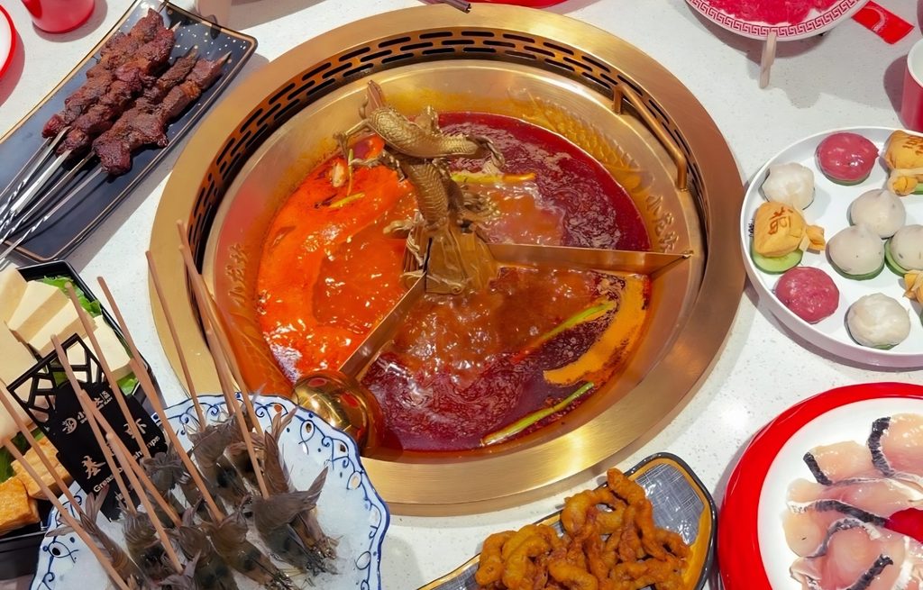 Sichuan mala hot pot at Shoo Loong Kan Dubai
