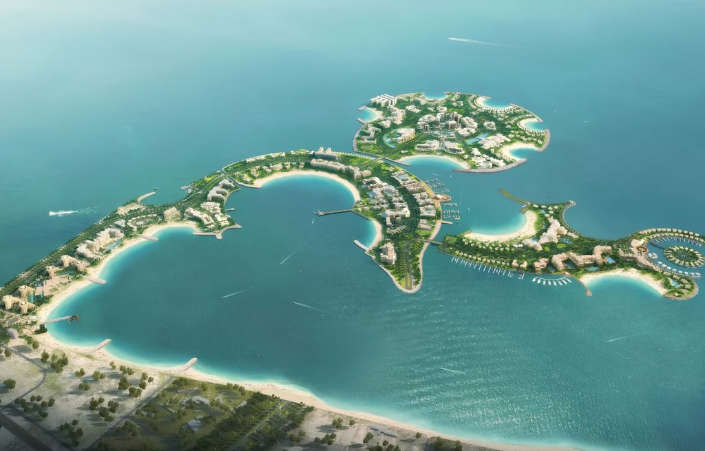 Al Marjan Island resort coastline in Ras Al Khaimah