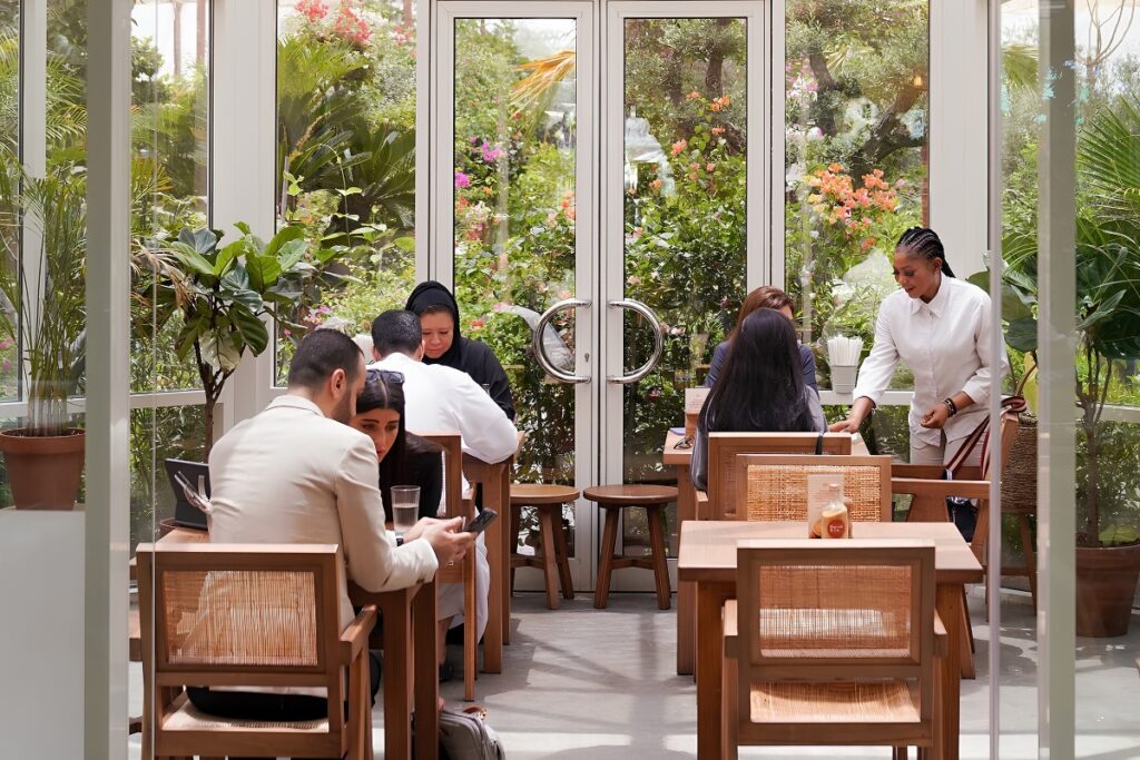 Harvest & Co garden-inspired indoor dining in Dubai