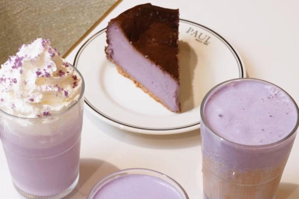 Ube Duo Iced Latte at PAUL Dubai
